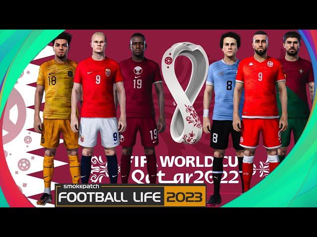 Final Update Mega National Team Kitpack World Cup 2022 PES 2021 - High Quality Textures | SMOKEPATCH