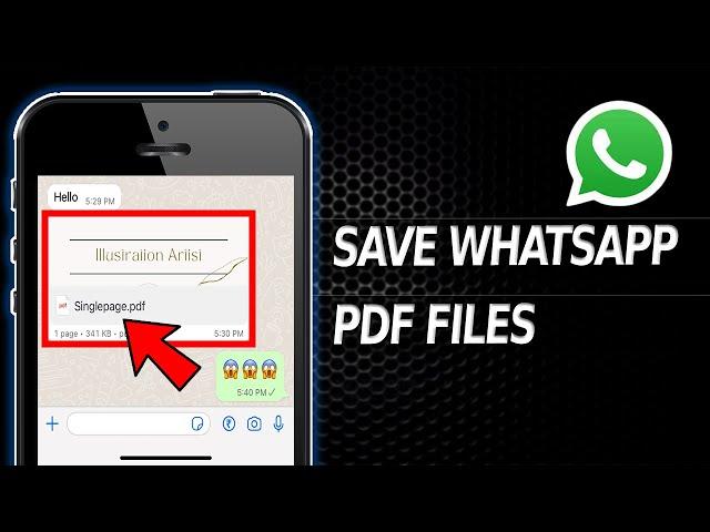 How to Save Whatsapp PDF File in iPhone?