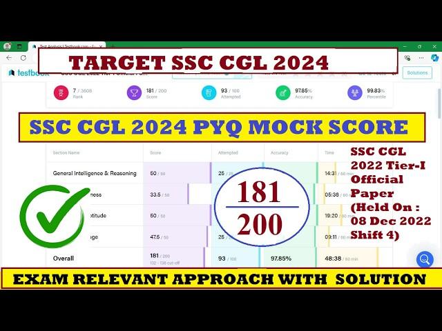 Testbook Live Full Mock Test | CGL Prelims | 20 JUNE 2024 | SSC ASPIRANT | #ssc#ssccgl2024#ssccgl#gk