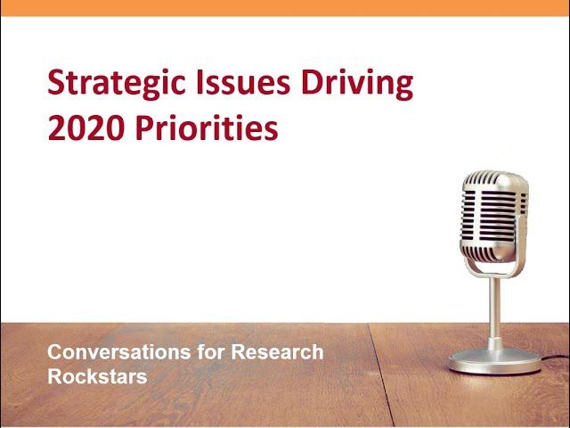 Market Research & Insights Team Planning: Strategic Issues for 2020