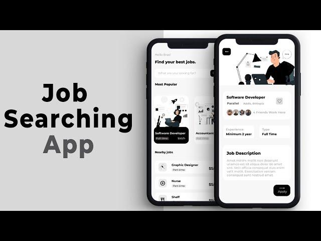  React Native Job Searching App UI