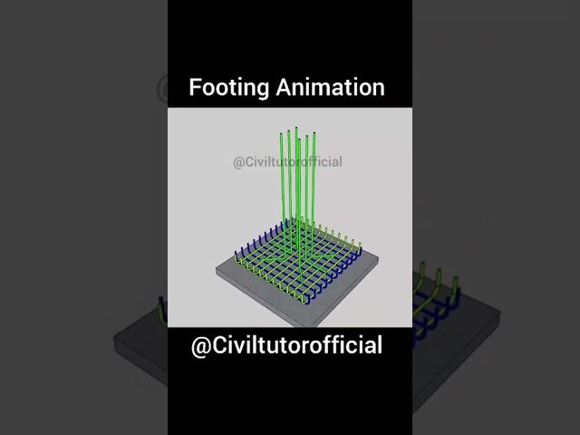 Footing Animation #shorts #civiltutor