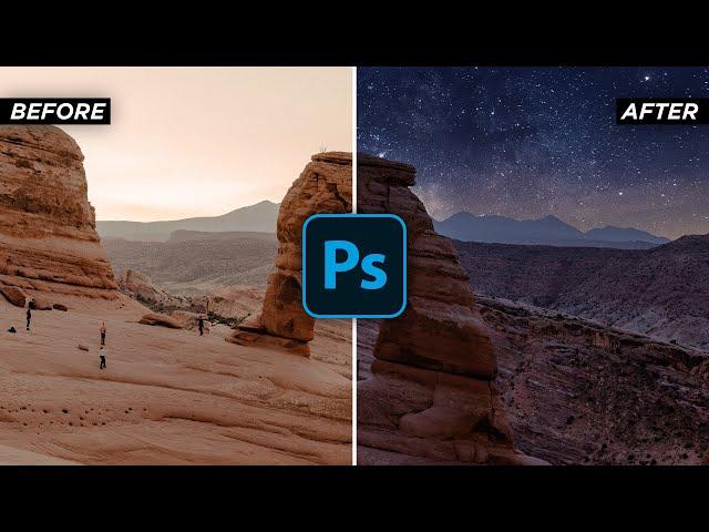 How To Turn Day Time Photos Into Night Time Photos in Photoshop CC 2021