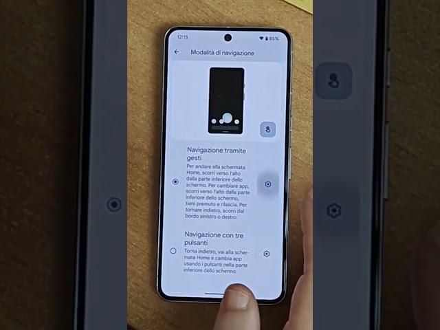 #google #pixel8pro navigazione con gesti o con soft touch #android14