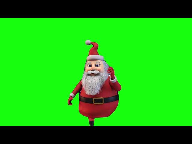 Santa Running Meme | Green Screen