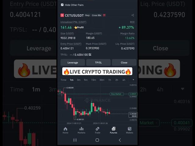 $100 investment $500 Profit in Crypto Trading | Binance Futures Trading #Scalping #cryptotrading