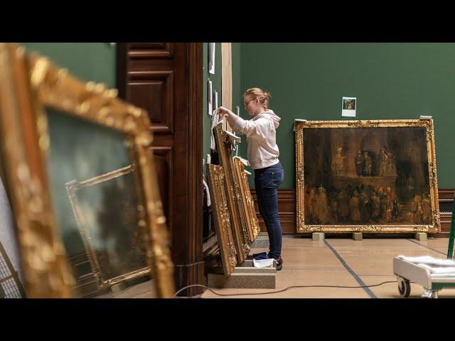 #Semperbau2020: Einrichten der Säle der Gemäldegalerie Alte Meister und Skulpturensammlung