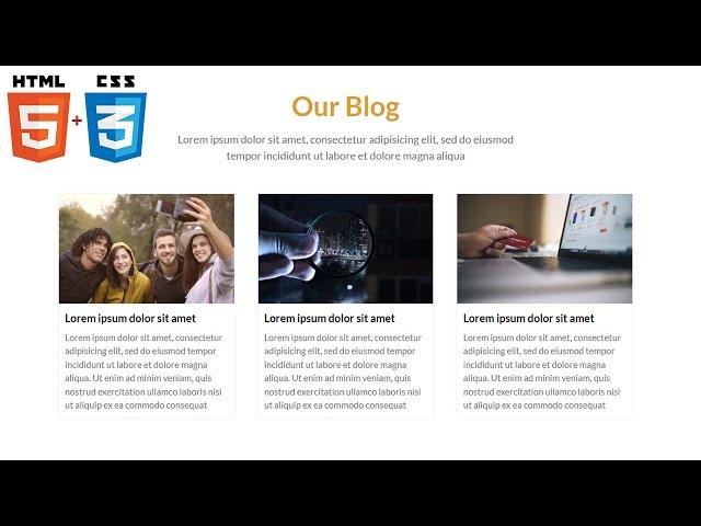 How to Create a Responsive Blog Section Using HTML and CSS | Blog HTML CSS