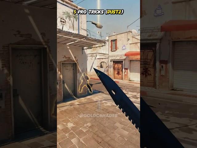 5 PRO TRICKS ON DUST 2 #shorts #cs2