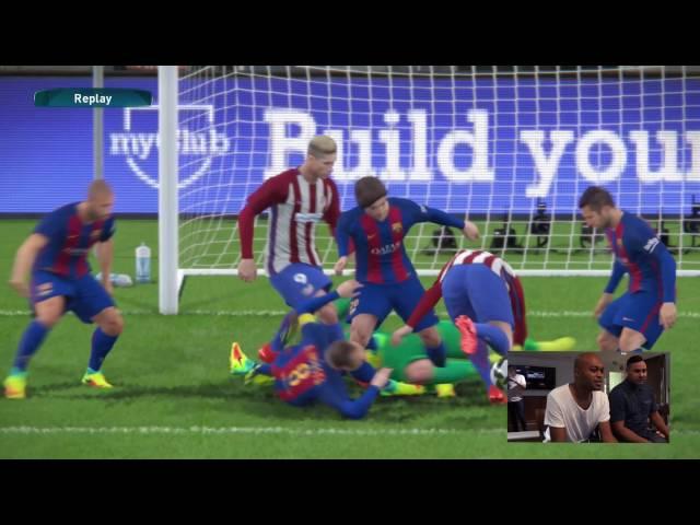 PES 2017 Gameplay -  Barcelona vs Atletico Madrid