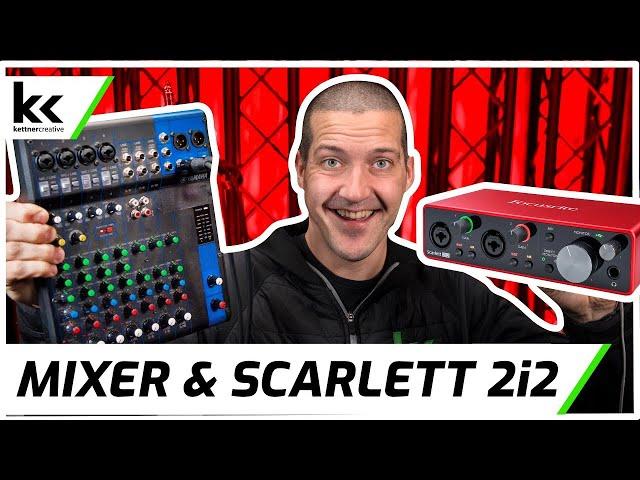 Connect Audio Mixer to Scarlett 2i2 Audio Interface