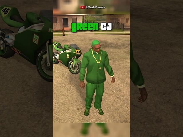 Red CJ vs Blue CJ vs Green CJ | STUNT JUMPS | GTA San Andreas #shorts #gta #maddsmoke