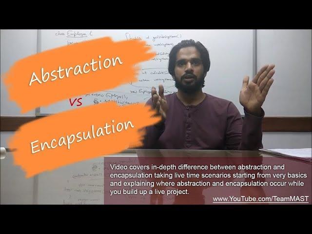 Abstraction in Java| Encapsulation in Java/C#.net with real time example|Object Oriented Programming