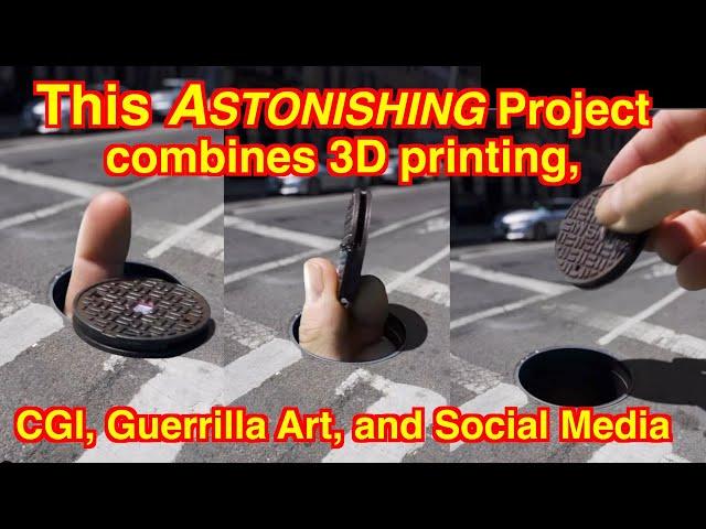 This Astonishing Project combines 3D printing, CGI, Guerrilla Art, and Social Media