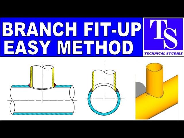 PIPING - BRANCH FIT UP EASY METHOD TUTORIAL. Pipe fit up tutorials