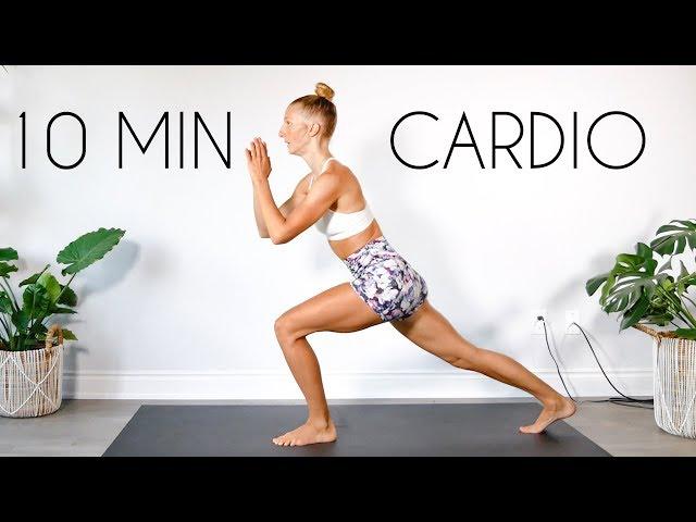 10 min NO JUMPING CARDIO FAT BURN (Apartment Friendly, Low Impact, No Equipment)