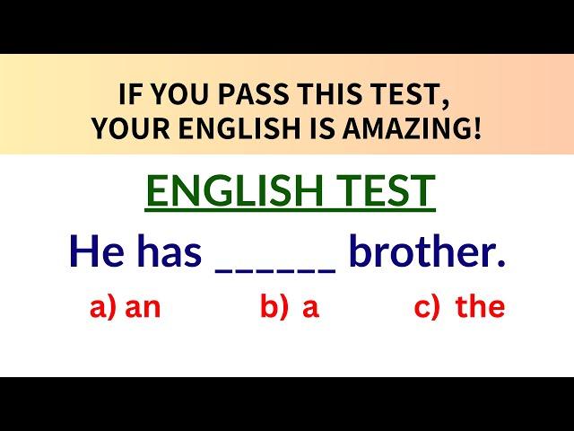 English Grammar Test ️ If you pass this test, your English is amazing! | Challenge#21savage