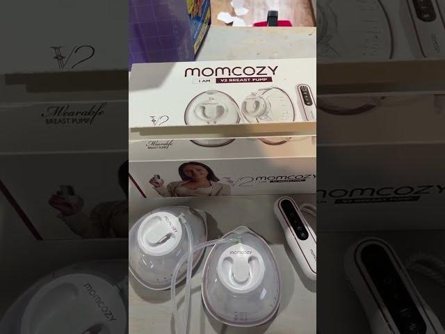 Momcozy Ultra Light & Hands Free Breast Pump V2, Potent Wearable Pump with 27 Pumping Combinations