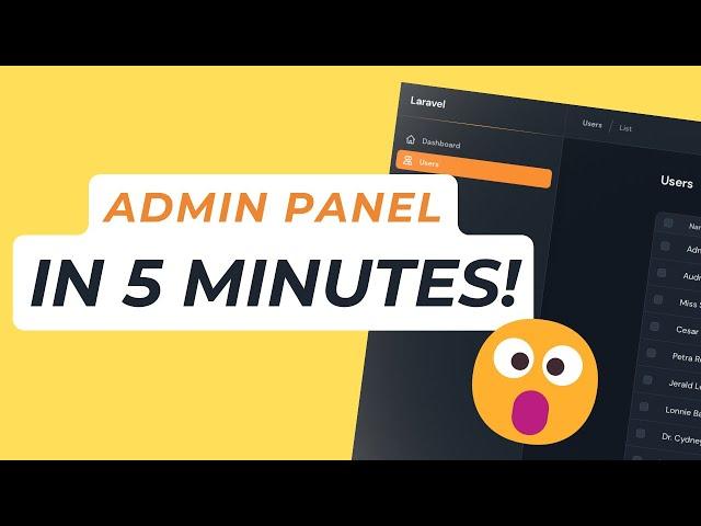 Can I Create a Laravel Admin Panel in Less than 5 Minutes? ⏱️