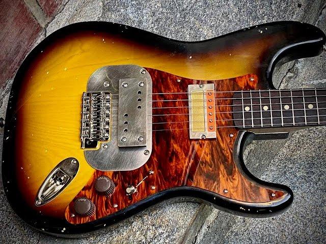 Waterslide Guitars Coodercaster "No Slide Demo" Sunburst w/Mojo Lap Steel+Guyatone Gold Foil Pickups