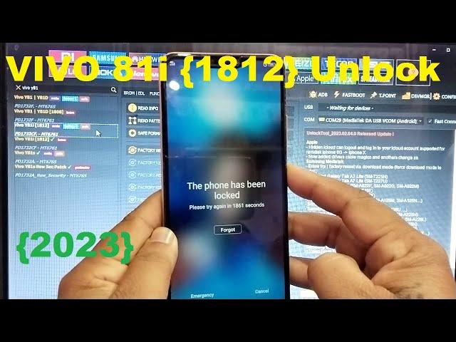 Vivo Y81i Pattern Lock Remove By Unlock Tool 100% Done !