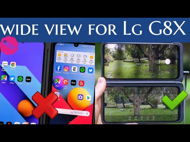 How to open any app in Wide Mode in LG G8X | Lg G8 x Wide view on both screens|how to use wide mode.