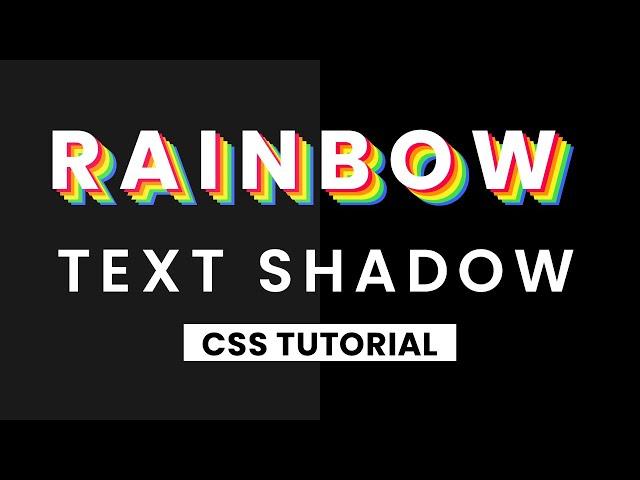 Rainbow Text Shadow | CSS Text Hover Effect