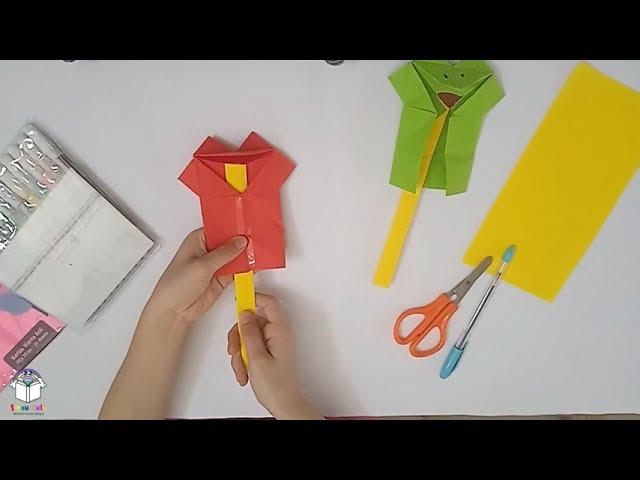 KREASI Origami Membuat Katak dengan langkah yang mudah dan cepat anak PAUD KB TK