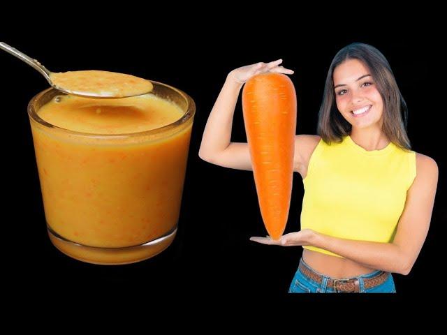 Apple and carrot mixture , energy drink. Tutorial video