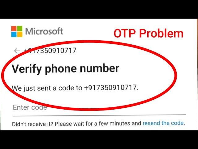 Microsoft Verification Code Not Sending Problem Solve