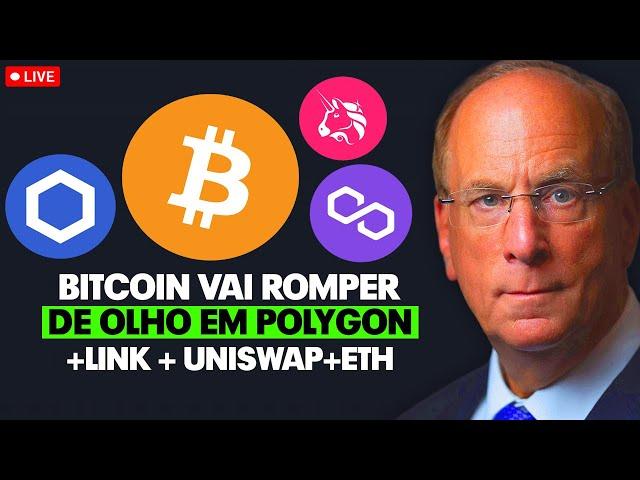 BITCOIN HOJE: VAI ROMPER O TOPO? MATIC POLYGON E CHAINLINK (LINK) -  CRIPTOMOEDAS - ANÁLISE HOJE!