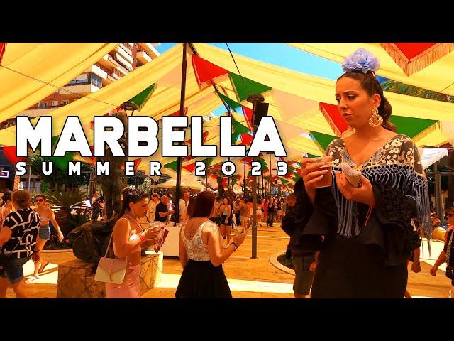 Marbella Spain Amazing City & Feria San Bernabé Summer 2023 June Update Costa del Sol | Málaga [4K]