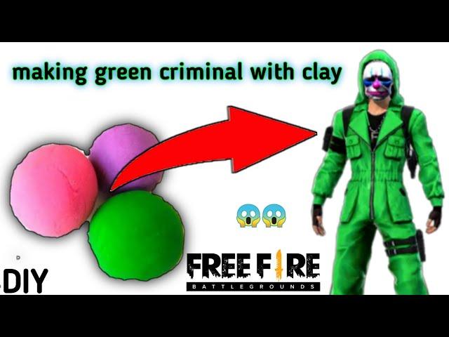 making green criminal with clay/how to make ff criminal bundle making with clay #makingcriminal#clay