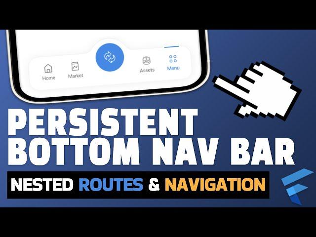 Flutter Persistent Bottom Navigation Bar, Nested Navigation and Routing in Flutter |Flutter Tutorial