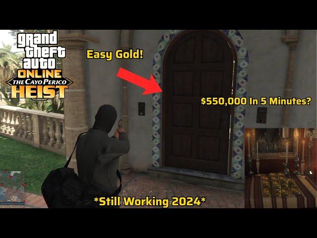 PATCHED | How To Get Gold SOLO! | West Storage Wall Glitch | GTA Online CayoPerico Heist