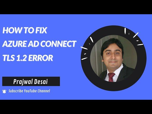 Fix Azure AD Connect TLS 1.2 Error