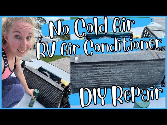 RV AC Unit Won’t Blow Cold Air! Troubleshooting and What Fixed It! Full Time RV Living Stationary!