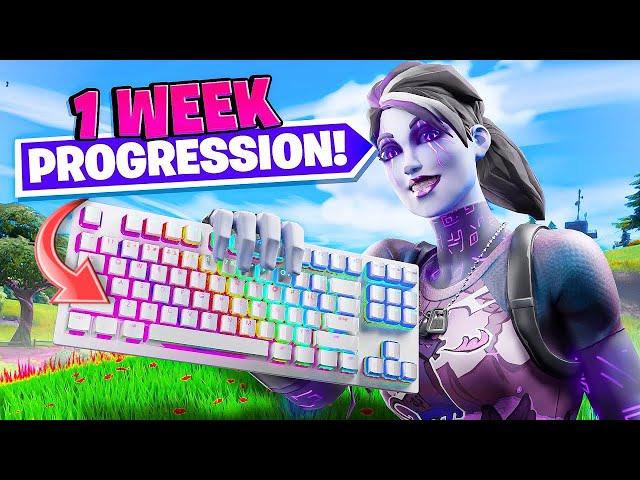 1 WEEK Fortnite Keyboard and Mouse Progression! (Controller to KBM)