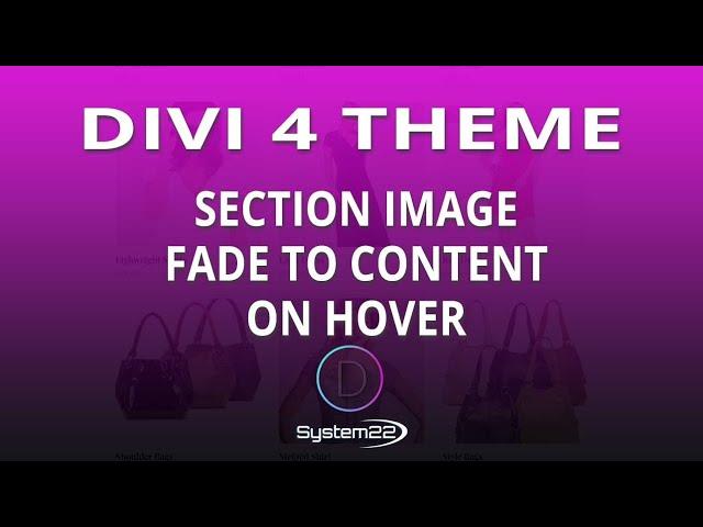 Divi 4 Section Image Fade To Content On Hover 