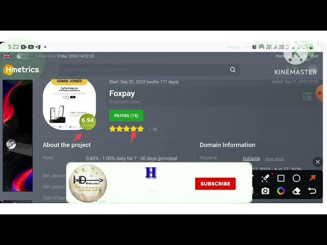 Foxpay - Online Hyip investment site paying for longterm | todays Update | Hyipsdaily review