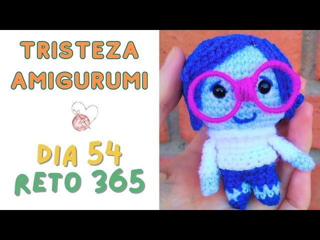 Día 54 Mini TRISTEZA Intensamente amigurumi tejido a crochet RETO 365 días #amigurumis #insideout2