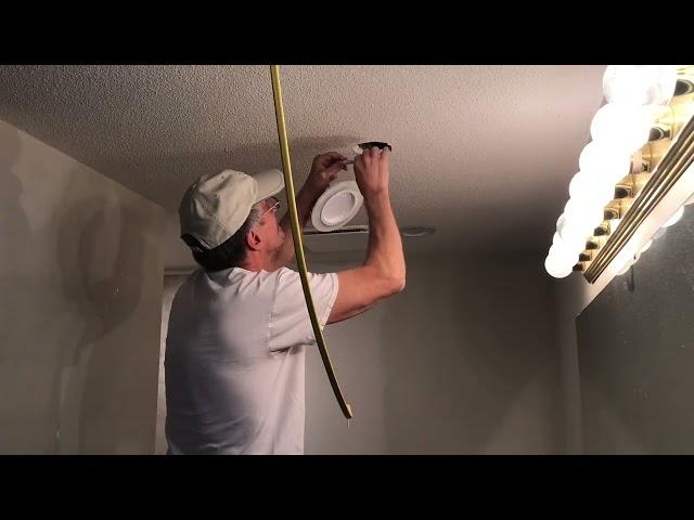 Install Canless Recessed LED Lighting in Bathroom Remodel @DIY Boomers