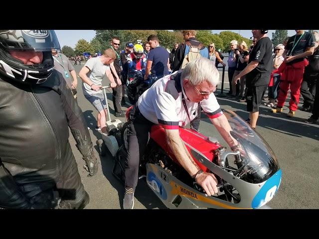 1967 Honda 6 RC174 Isle of Man Legends of TT Classic TT parade ridden by Dennis Bunning