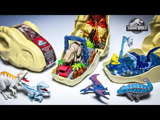 NEW Jurassic World MINIS Toys Playsets! Mosasaurus, Indominus Rex, T-Rex, Ankylosaurus, Velociraptor