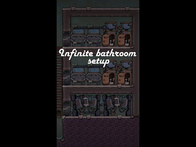 infinite bathroom - Oxygen not included layout and setup #shorts