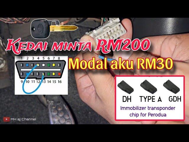 Aku jimat buat sendiri Program Chip Kunci Immobilizer Perodua Myvi