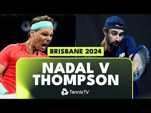 Rafael Nadal vs Jordan Thompson THRILLING Encounter | Brisbane 2024 Highlights