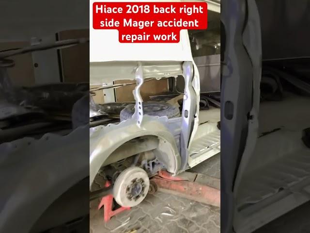 Zaki technician hiace 2018 back side accident repair work #fixauto #automobile #kiacarenstopmodeld