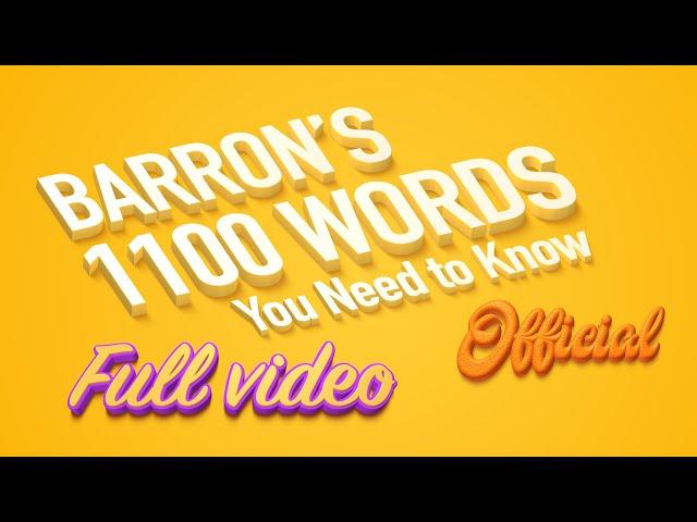 Barron's 1100 words you need to know | Official