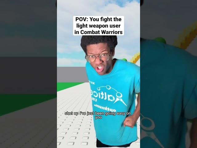 The light weapon user in Combat Warriors #robloxshorts #roblox #combatwarriors #robloxmemes